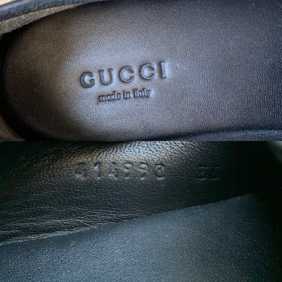 GUCCI Brixton Horsebit Black Leather Foldable Mules Blogger Favorite Loafers 36 - Picture 12 of 14